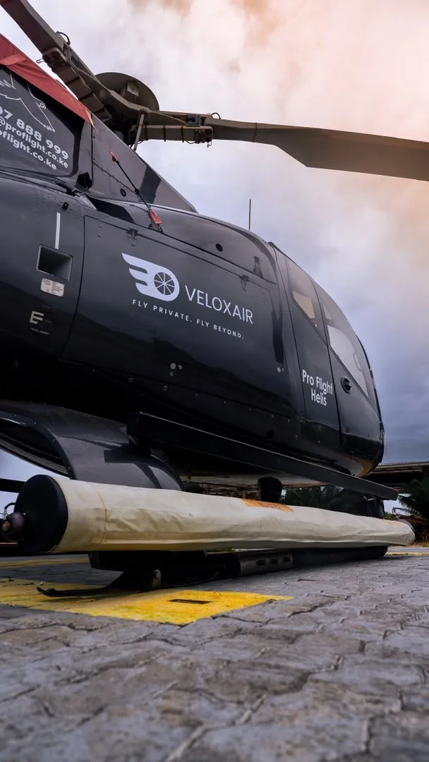 Veloxair EC130 B4 helicopter prepared for charter