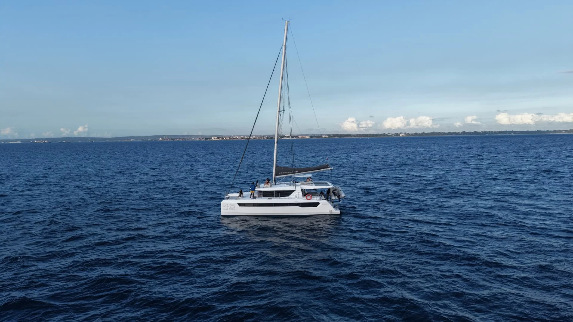 Private catamaran cruising in the Indian Ocean